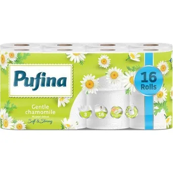 Toaletní papír Toaletní papír "Chamomile", 3-vrstvý, 16 rolí, PUFINA PP20898