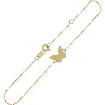 Náhrdelník Zlatý náramek s motýlkem