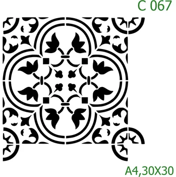 Šablona C 067 - 30 x 30 cm , Nelepící folie