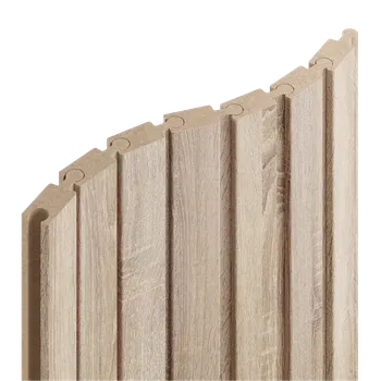 Obklad Lamele 3D VZOREK - Lamely Puzzle, DUB SONOMA, obložení zakřivených a oblých stěn, 46 x 18 x 200 mm