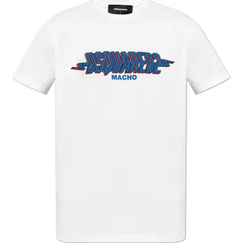 Pánské tričko DSQUARED2 Macho White tričko S Bílá