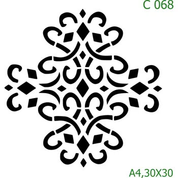 Šablona C 068 - 30 x 30 cm , Nelepící folie