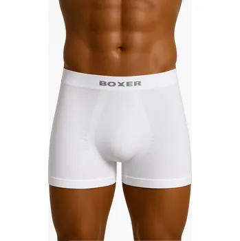 Pánské spodní prádlo Axirya - Bezešvé pánské elastické BOXERKY Supplex - bílá/S/M