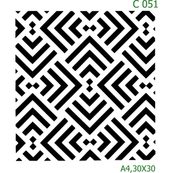 Šablona C 051 - 30 x 30 cm , Nelepící folie