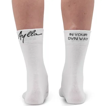 Pánská móda Vysoké bavlněné ponožky Aylla – bílé Velikosti ponožek: 39-42