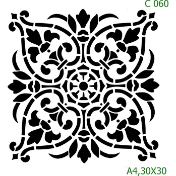 Šablona C 060 - 30 x 30 cm , Nelepící folie