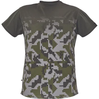 pracovní tričko Cerva NEURUM CAMOUFLAGE Pánské tričko tmavě olivové S 03040142E5001