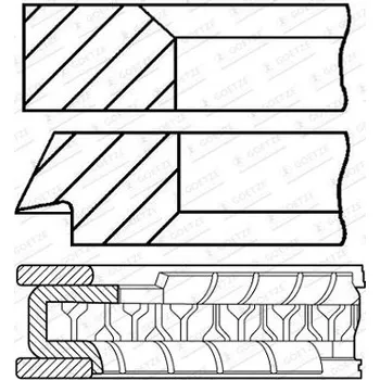 Píst motoru Sada pístních kroužků FEDERAL MOGUL 08-424807-10