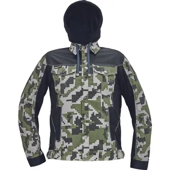 pracovní blůza Cerva NEURUM CAMOUFLAGE Pracovní bunda s kapucí olivová 62 03510006E5062