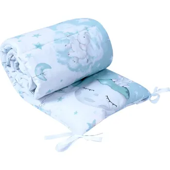 Ochranný mantinel do postýlky - Slon na Měsíci / šalvěj