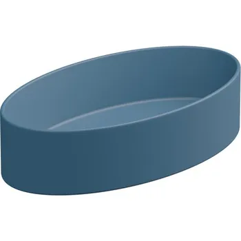 Umyvadlo Umyvadlo na desku Like Slim 60FS keramické, denim matná, 60x34 cm, LKLAVFSB60027