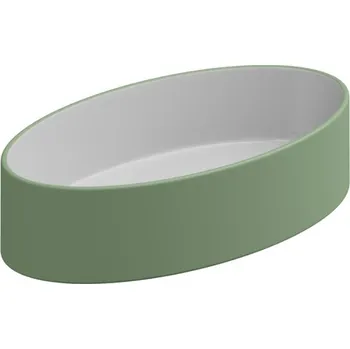 Umyvadlo Umyvadlo na desku Like Slim 60FS keramické, dvoubarevné, 60x34 cm, LKLAVFSB60BI000031