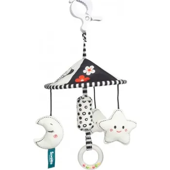 Kočárek Kontrastní kolotoč do kočárku black&white - Hvězdička