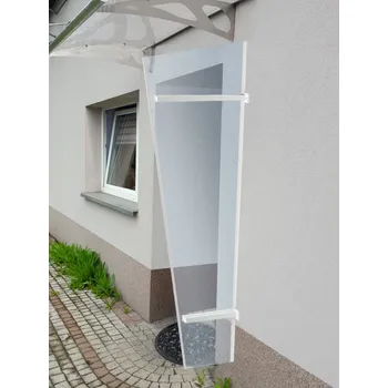 Stavebniny boční stěna LANITPLAST UNI bílá / PLEXI