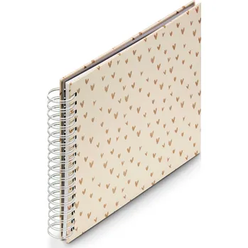 Fotoalbum Hama album klasické spirálové LOVELY 28x24 cm, 50 stran, béžová