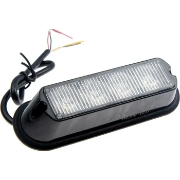 Maják Výstražné světlo 4x LED oranžové 12/24 V - velké