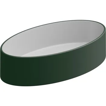 Umyvadlo Umyvadlo na desku Like Slim 60FS keramické, dvoubarevné, 60x34 cm, LKLAVFSB60BI000036