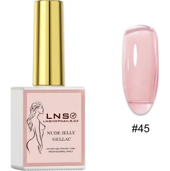 Lak na nehty 45.✨ NUDE JELLY GELLAC – PRŮSVITNÝCH ODSTÍNŮ ✨