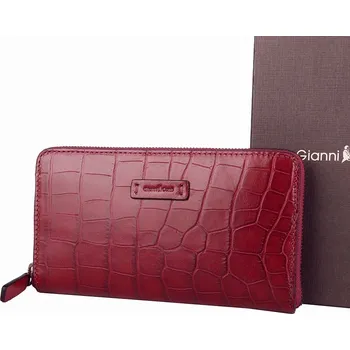 Kožená celozipová peněženka Gianni Conti no. 9498 vínová