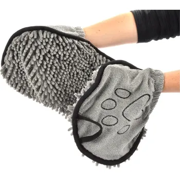 Pelíšek pro psa Ručník pro mazlíčky šedý mikrovlákno 78x32cm pratelný