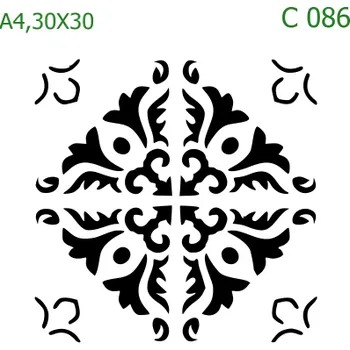 Šablona C 086 - 30 x 30 cm , Nelepící folie