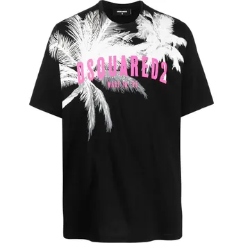 Pánské tričko DSQUARED2 Palms Black tričko M Černá