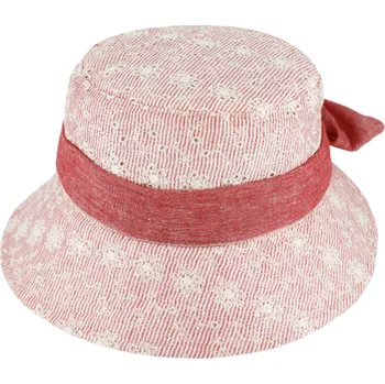 Klobouk Fiebig - Headwear since 1903 Bucket hat - letní růžový květinový bavlněný klobouk - Fiebig 1903 Velikost: 56 cm