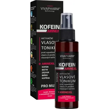 Vlasová regenerace Vivaco VivaPharm Aktivační vlasové tonikum pro muže KOFEIN +AMINEXIL 100 ml