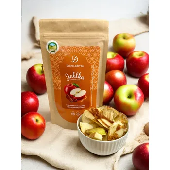 Sušené ovoce DobroLádovna Lyofilizovaná jablka se slaným karamelem a skořicí 20 g