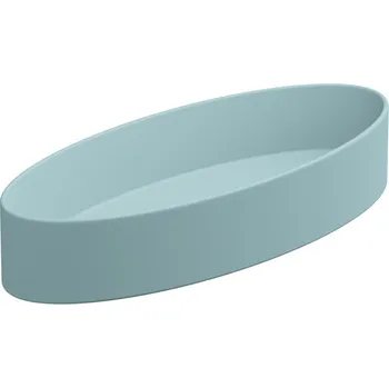 Umyvadlo Umyvadlo na desku Like Slim 80FS keramické, ice matná, 80x34 cm, LKLAVFSB80037