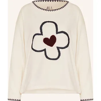 Dámská mikina Grace Dámské Tričko S Dlouhým Rukávem, krémová / fuchsiová /...