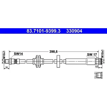 Brzdová hadice Brzdová hadice ATE 83.7101-9399.3