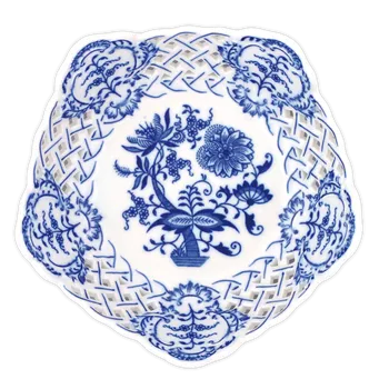 Cibulák Mísa pětihranná prolamovaná 28cm Originál Český porcelán Dubí