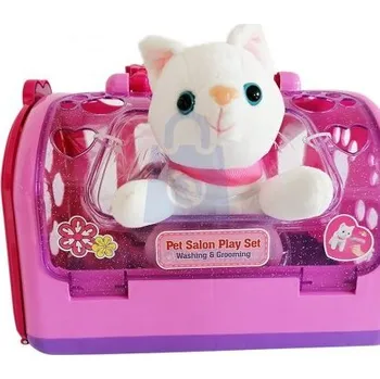 Kadeřnický salón pro mazlíčky, s kočičkou 9 dílků, balení 1 ks