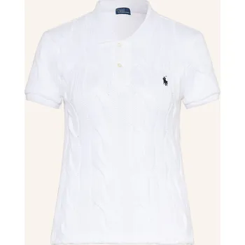 Dámská košile Polo Ralph Lauren Dámská Úpletová Polokošile, bílá, 34