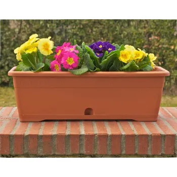 Truhlík AbLine Balkonový truhlík s podložkou 100x18x15 cm Versilia, terakota