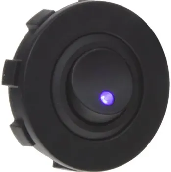 vypínač Spínač kolébkový kulatý 20A modrá LED - 47124B