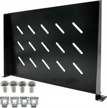 Serverovna Police do serverové skříně Rack CMR 19" 1U 300mm pevná perforovaná černá