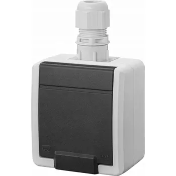 Elektrická zásuvka Elektrická Zásuvka hermetická Elektro-Plast Nasielsk šedá
