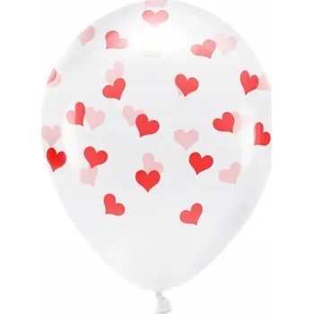 Balónek Balónky BABY SHOWER Narozeniny Červené Srdíčka x6
