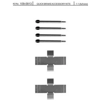 Brzdová destička Sada příslušenství brzdových destiček QUICK BRAKE