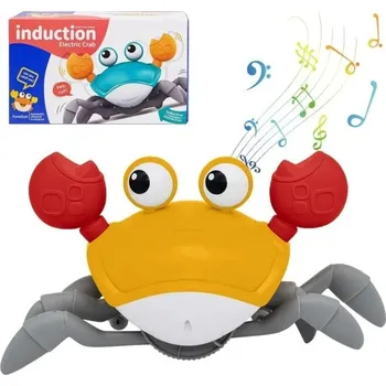Létající drak Barevný elektronický útěkový krab s pohybovým senzorem Hračka na baterie s hudbou a světlem pro děti žlutá