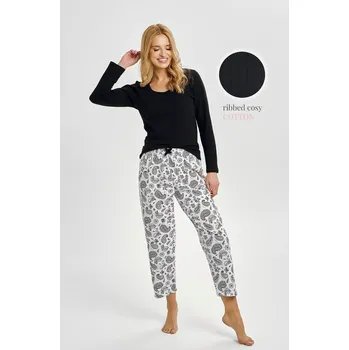 Pánské pyžamo Taro Aida pyžamo 3454 délka/r S-XL Z25/26 dámské černá L