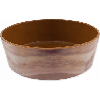 Miska pro psa Jedna plastová miska Dog Fantasy hnědá 1,3 l