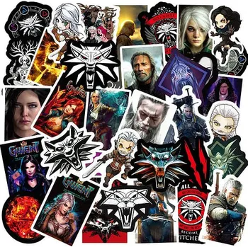 Samolepící dekorace imago Sada samolepek Zaklínač (50ks)