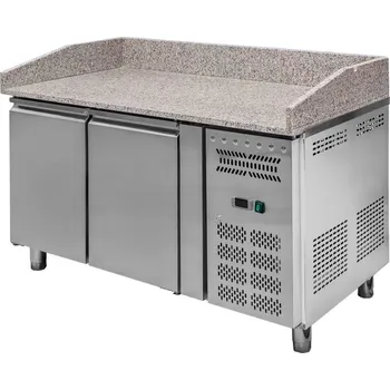 Mobler Chladicí stůl na pizzu, bez nástavby, na kolečkách, 314 l, 140x70x96 cm
