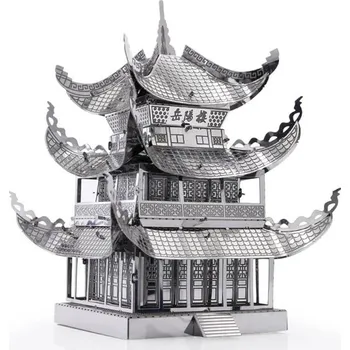 ostatní stavebnice 3D kovové puzzle Yueyang Tower 11 x 6,6 x 11 cm DIY model Stavebnice Laserem řezaná Skládačka pro děti i dospělé Kreativní kovový suvenýr