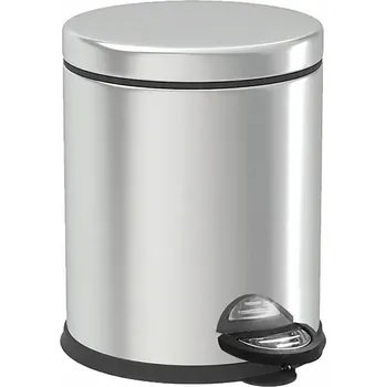 Odpadkový koš Odpadkový koš s pedálem Inox 5L (27×20,5 cm) – nerezová ocel