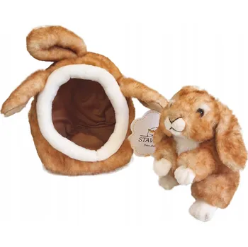 plyšák KRÁLÍK králíček ZAJÍČEK V DOMEČKU plyšák PLYŠOVÁ PLYŠOVÁ HRAČKA