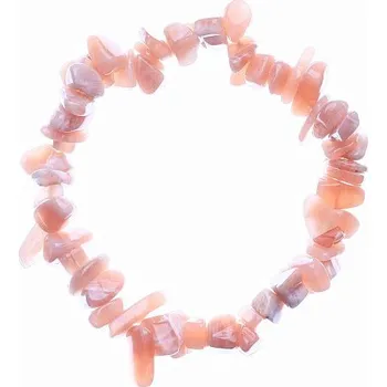 Náramek Měsíční kámen oranžový náramek sekaný